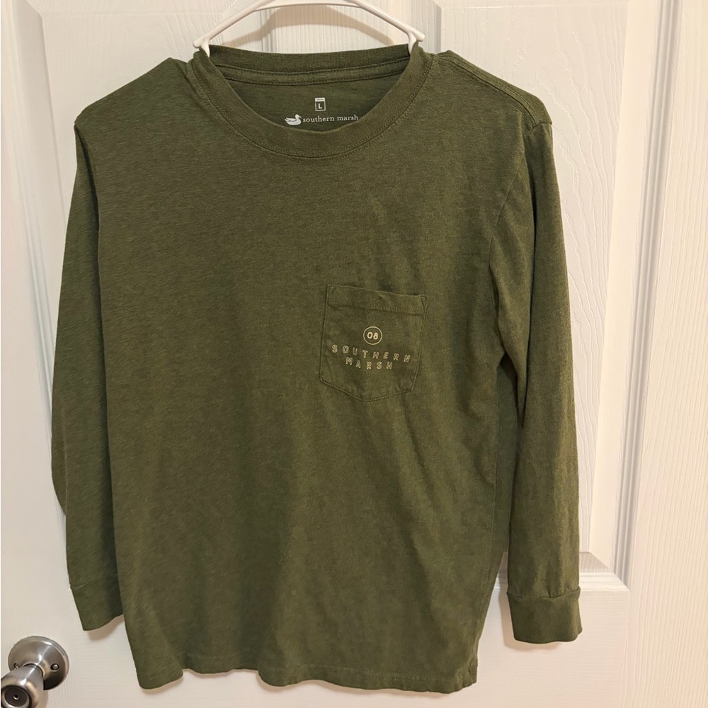 Southern Marsh Youth Olive Tee